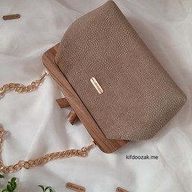 تصویر کیف دهانه چوبی 