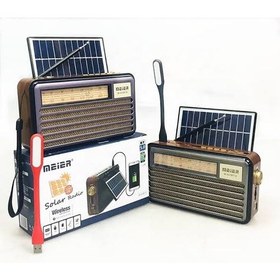 تصویر رادیو اسپیکر خورشیدی Meier مدل M-521BT-S فروش عمده solar radio wireless