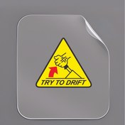 تصویر استیکر ماشین طرح try to drift سایز ۶*۵ کد ۱۰۶ 