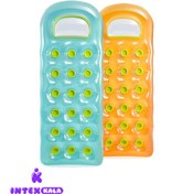 تصویر تشک بادی روی آب اینتکس مدل 59895 طرح پنجره ای نارنجی و آبی 