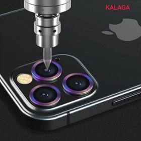 تصویر محافظ لنز رینگی آیفون V2 3D - مشکی / ۱۲ پرو و پرومکس camera lens protector V2 3D