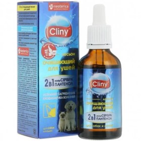 تصویر قطره گوش Cliny مخصوص تمام حیوانات خانگی - 50 میلی لیتر 