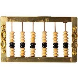 تصویر دکوری برنجی چرتکه آدرینا سایز 1 