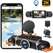 تصویر دوربین خودرو ۴ لنز مدل M100 Pro با وای فای و GPS 