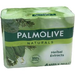 تصویر صابون پالمولیو اصل بسته4تایی عصاره های گیاهی 90 گرمی PALMOLIVE natural soap with herbal extract 