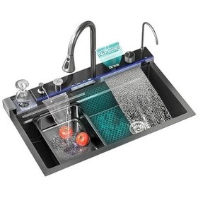 تصویر سینک ظرفشویی پیانویی مدل 7 کلید HUADIAO huadiao