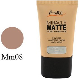 تصویر کرم پودر تیوپی مات آنیکا شماره 08 Anika Miracle Matte Foundation 08