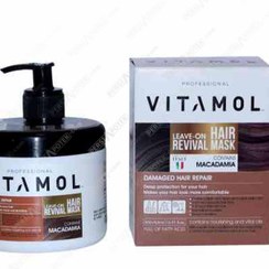 تصویر ماسک مو 1000گرمی خارج حمام ماکادمیا جعبه دار ویتامول Vitamol Hair Mask Out Of Bath Room