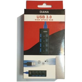 تصویر هاب 4 پورت USB3.0 دیانا مدل DHU3 