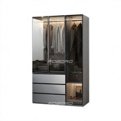 تصویر کمد لباس شیشه ای کشودار فوبورو مدل KB680 