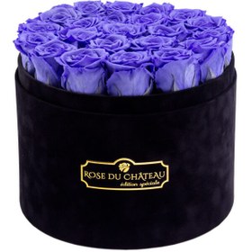 تصویر Lavender Eternal Roses in a Large Black Flocked Box | کد: ZNB-1J9P 