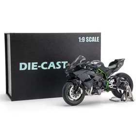 تصویر ماکت فلزی موتور کاوازاکی H2R مقیاس ۱.۹ جعبه دار 