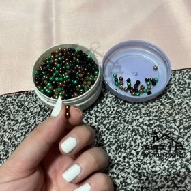 تصویر پک مروارید رنگی برای چشم عروسک 