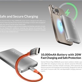 تصویر پاوربانک شیائومی گلوریمی FitCore Mag ظرفیت ۱۰ هزار میلی آمپر ساعت 