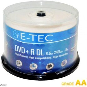 تصویر DVD پرینتیبل E-TEC 8.5GB E-TEC DVD+R DL