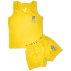 تصویر ست تاپ و شورت پسرانه پنبه ای مناسب ۲ تا ۱۰ سال 