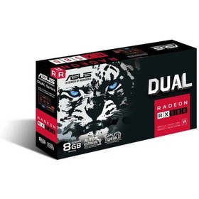 تصویر کارت گرافیک ASUS DUAL-RX580-O8G 8GB (استوک) 