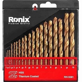 تصویر مجموعه ۱۹ عددی مته اهن rh5581 رونیکس ronix Ronix