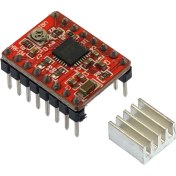 تصویر درایور استپر موتور A4988 قرمز (Red) A4988 stepper motor driver red