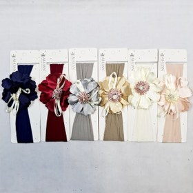 تصویر تل کشی حریر گلدار 