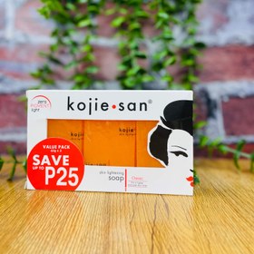 تصویر صابون سفید کننده فوق العاده کوجی سان اصل محصول فیلیپین وزن ۳*۶۵گرم Kojisan soap 3*65