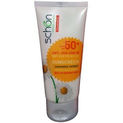 تصویر کرم ضد آفتاب شون بی رنگ مناسب پوست خشک و نرمال SPF50 Schon Sunscreen invisible Dry to Normal skin SPF50 Cream 50ml