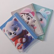 تصویر دفتر سیمی حاشیه دار 50 برگ طرح کارتونی 50 sheets Notebook