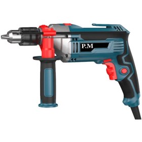 تصویر دریل 13 گیربکسی چکشی 750 وات مدل PM E13 13-gear hammer drill 750 watts model PM E13