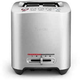 تصویر توستر خاکستری آشپزخانه نان تست Smart 2 خرد شده برویل Breville 