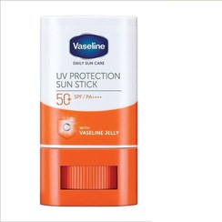 تصویر ضد آفتاب استیکی وازلینا+50 SPF ا Vaseline UV Protection Sun Stick with SPF 50, 15 gm Vaseline UV Protection Sun Stick with SPF 50, 15 gm