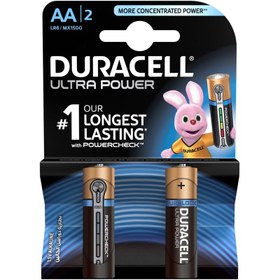 تصویر باتری قلمی دوراسل مدل Ultra Power بسته 2 عددی Duracell Ultra Power Check AA Battery Pack Of 2