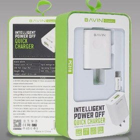 تصویر شارژر دیواری باوین همراه با کابل Bavin PC318 charge with cable 