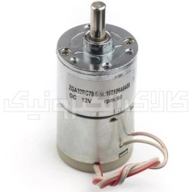 تصویر موتور گیربکس ZGA32RB-12V-60rpm 