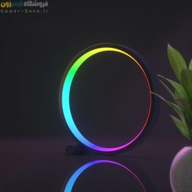 تصویر پنل نورپردازی حلقوی رومیزی هوشمند Smart LED Ring RGBIC Table Light (WiFi/Bluetooth) 