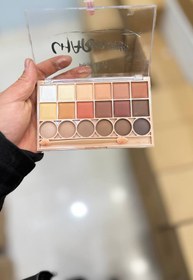 تصویر پالت سایه ۱۸ رنگ پینک‌کی با پیگمنت قوی و ماندگاری بالا Pink Key 18-Color Eyeshadow Palette with High Pigmentation