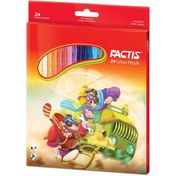 تصویر مداد رنگی فکتیس ۲۴ رنگ مقوایی 