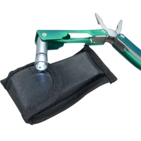 تصویر انبردست چند کاره سایز کوچک چراغ‌قوه‌دار 9 در 1 