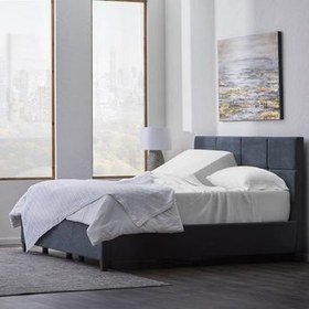 تصویر تختخواب باکس هتلی ثابت سایز ۹۰ تکنفره به همراه تاج طرح مربع - 200*90 [یکنفره] / پورش ۲ / سافت ۳۰۱۷ 