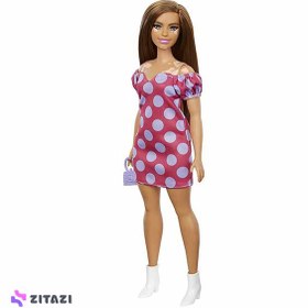 تصویر عروسک باربی لباس خال دار مدل Barbie Charming Party Dolls - زمان ارسال 15 تا 20 روز کاری 