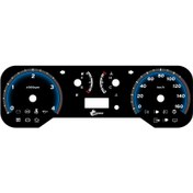 تصویر صفحه کیلومتر اسپرت نیسان طرح دنا رنگ آبی و قرمز 