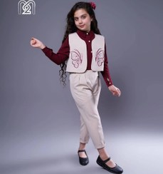 تصویر ست پوشاک دخترانه سه تیکه (شلوار، وست، شومیز) 