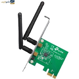 تصویر کارت شبکه وایرلس PCI Express تی پی لینک مدل TL-WN881ND TP-LINK TL-WN881ND 300Mbps Network Card