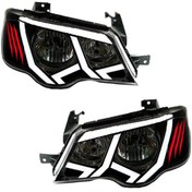 تصویر چراغ جلو اسپرت پراید 132 مدرن مدل لامبورگینی سفید بدون موتور دو عددی 