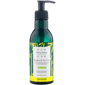 تصویر ژل شست و شوی دیپ سنس مدل Bamboo & Tea Tree Deep Sense bamboo and tea tree face wash gel for oily skins 250 ml