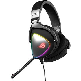 تصویر هدست گیمینگ ایسوس مدل ASUS Gaming Headset ROG DELTA با میکروفون و هدفون گیمینگ سازگار Hi Res ESS Quad DAC برای رایانه شخصی، مک، PS4، Xbox One Aura Sync RGB روشنایی مشکی، استاندارد، سیمی - ارسال 20 روز کاری 