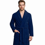 تصویر حوله ساده سرمه ای سایز M 