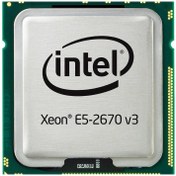 تصویر پردازنده سرور اینتل Xeon E5-2670 v3 Haswell استوک Intel Xeon E5-2670 v3 Haswell Server Processor Used