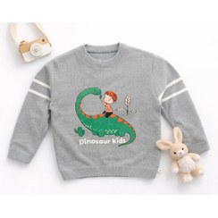 تصویر بافت طرح پسر و دایناسور 