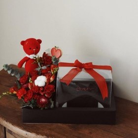 تصویر خرید کیک تولد و باکس گل مینی 