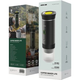 تصویر قهوه ساز قابل حمل گرین لاین مدل GNCOFMKLT - Lite Green Lion Portable Coffee Maker Lite GNCOFMKLT